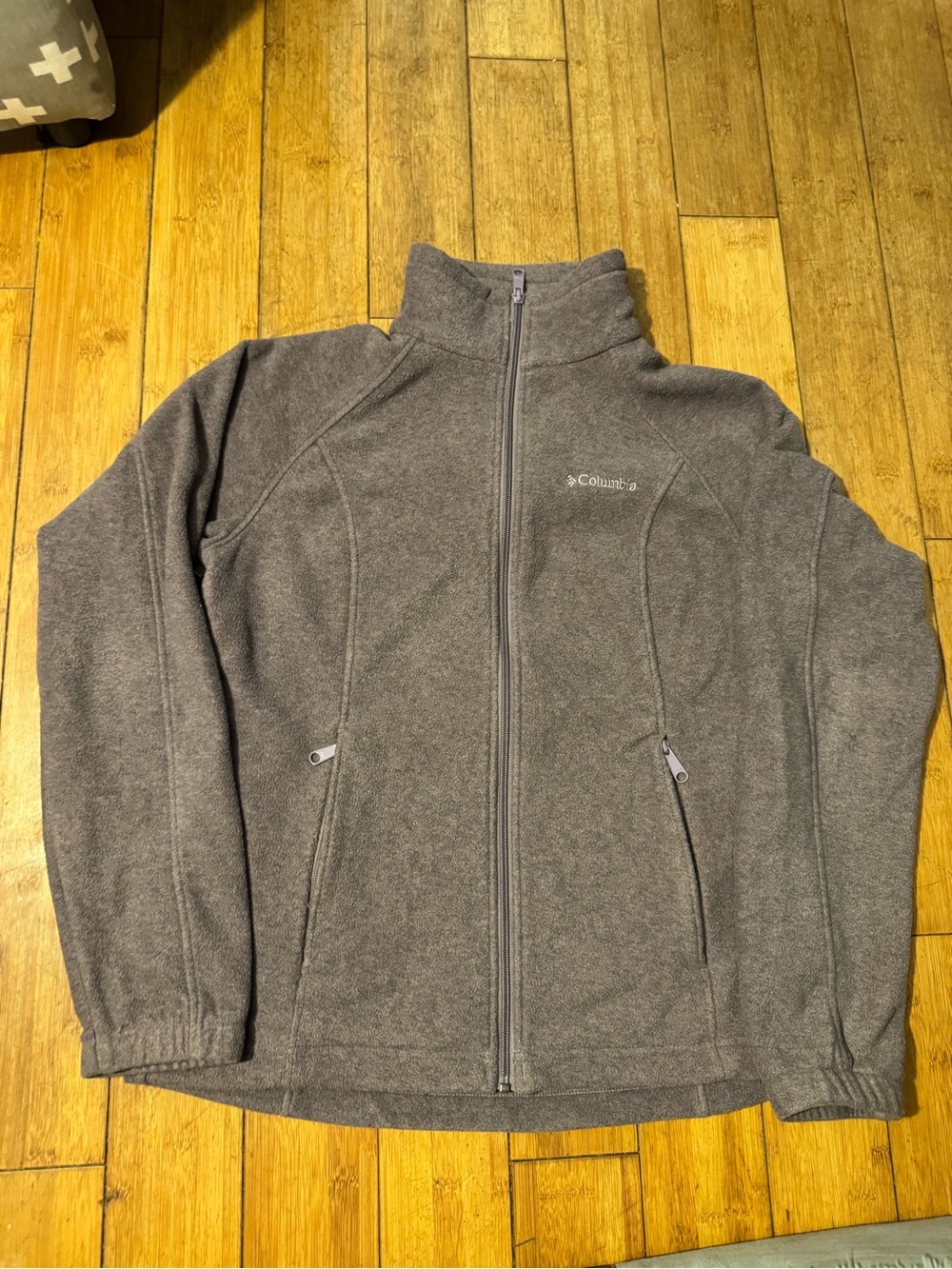 Columbia Purple Gray Lightweight Full-Zip Fleece Jacket